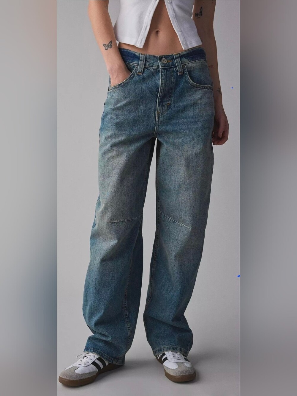 BDG Logan Buckle Baggy Barrel Jeans